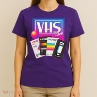 Cool Vintage VHS World Movie Tapes T-Shirt thumb 4