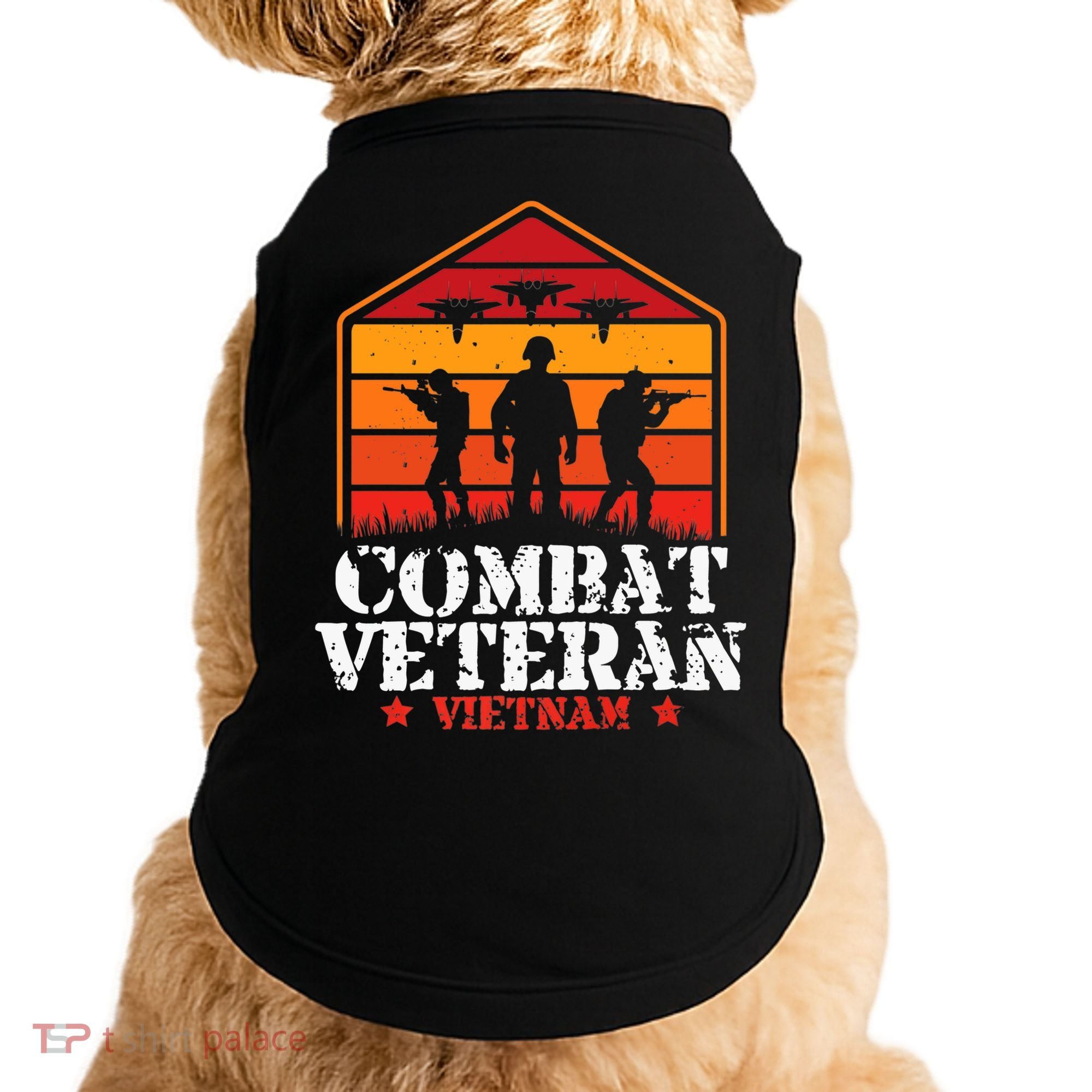 Combat Veteran Vietnam Veterans Day Premium Doggie Tank
