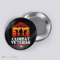 Combat Veteran Vietnam Veterans Day Premium Button thumb 0