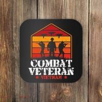 Combat Veteran Vietnam Veterans Day Premium Coaster thumb 0