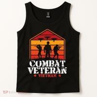 Combat Veteran Vietnam Veterans Day Premium Tank Top thumb 2