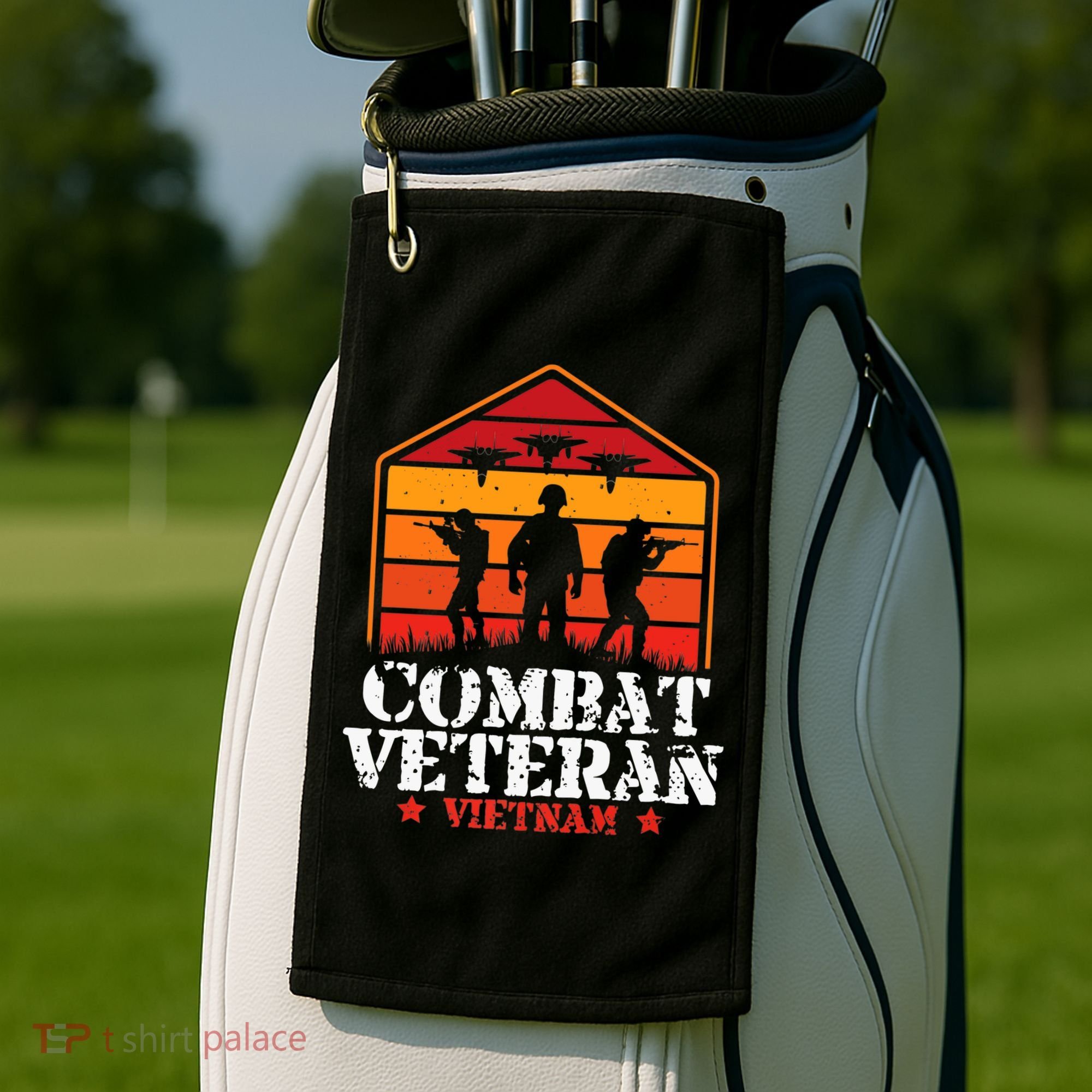 Combat Veteran Vietnam Veterans Day Premium Golf Towel