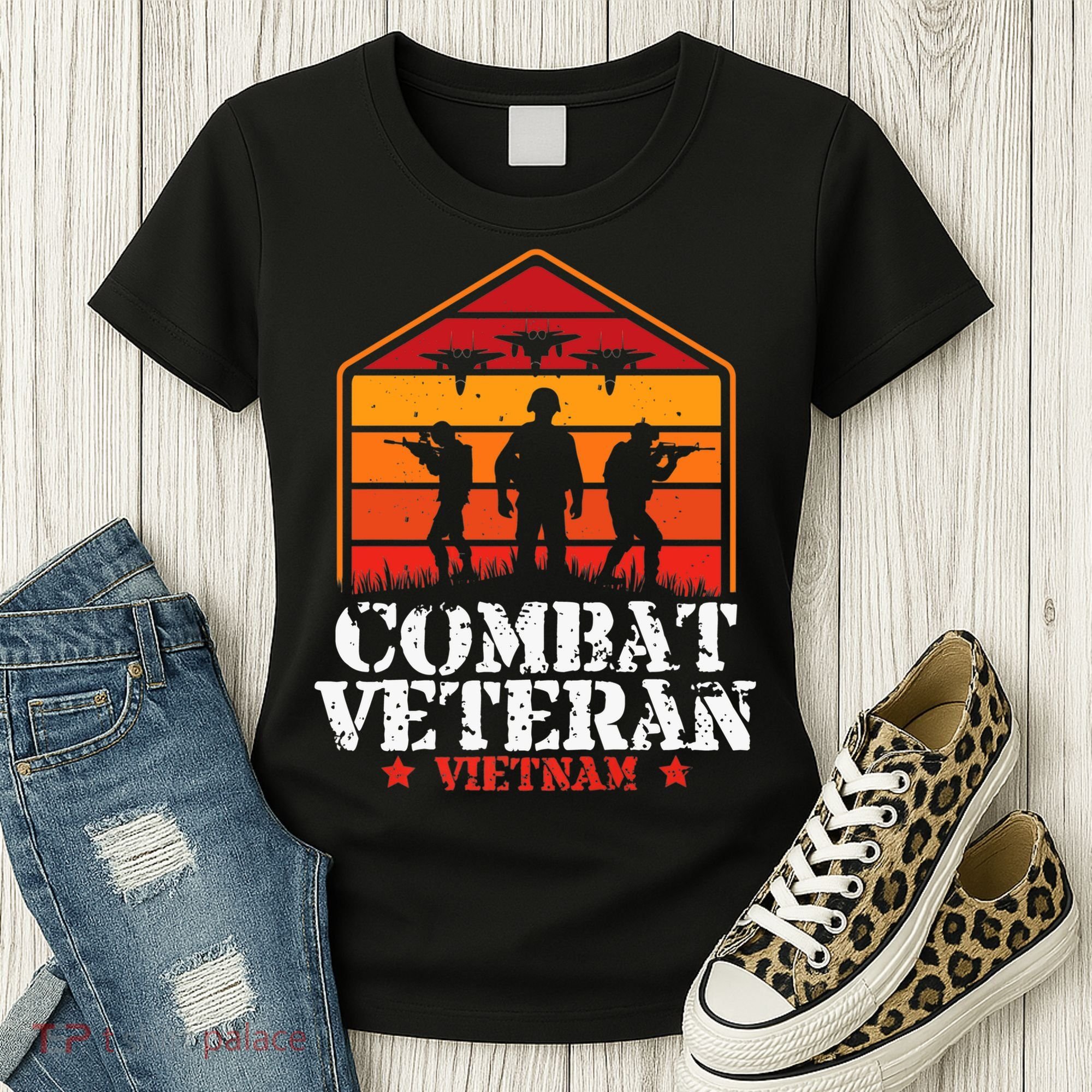 Combat Veteran Vietnam Veterans Day Premium Women's T-Shirt