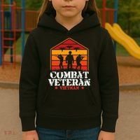 Combat Veteran Vietnam Veterans Day Premium Kids Hoodie thumb 3
