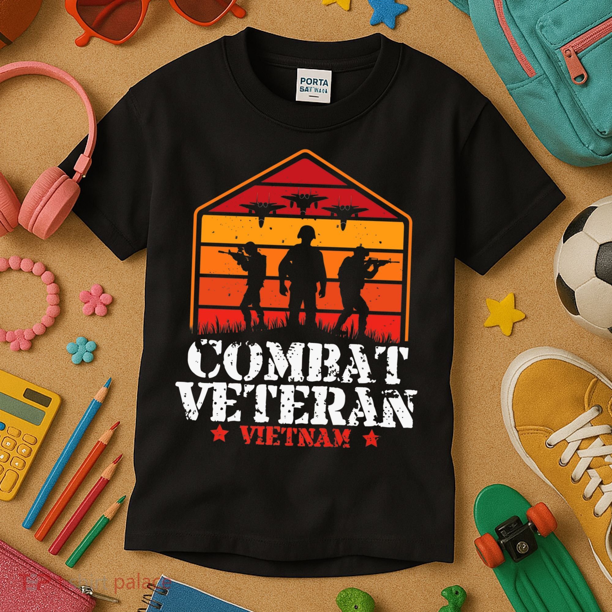 Combat Veteran Vietnam Veterans Day Premium Kids T-Shirt