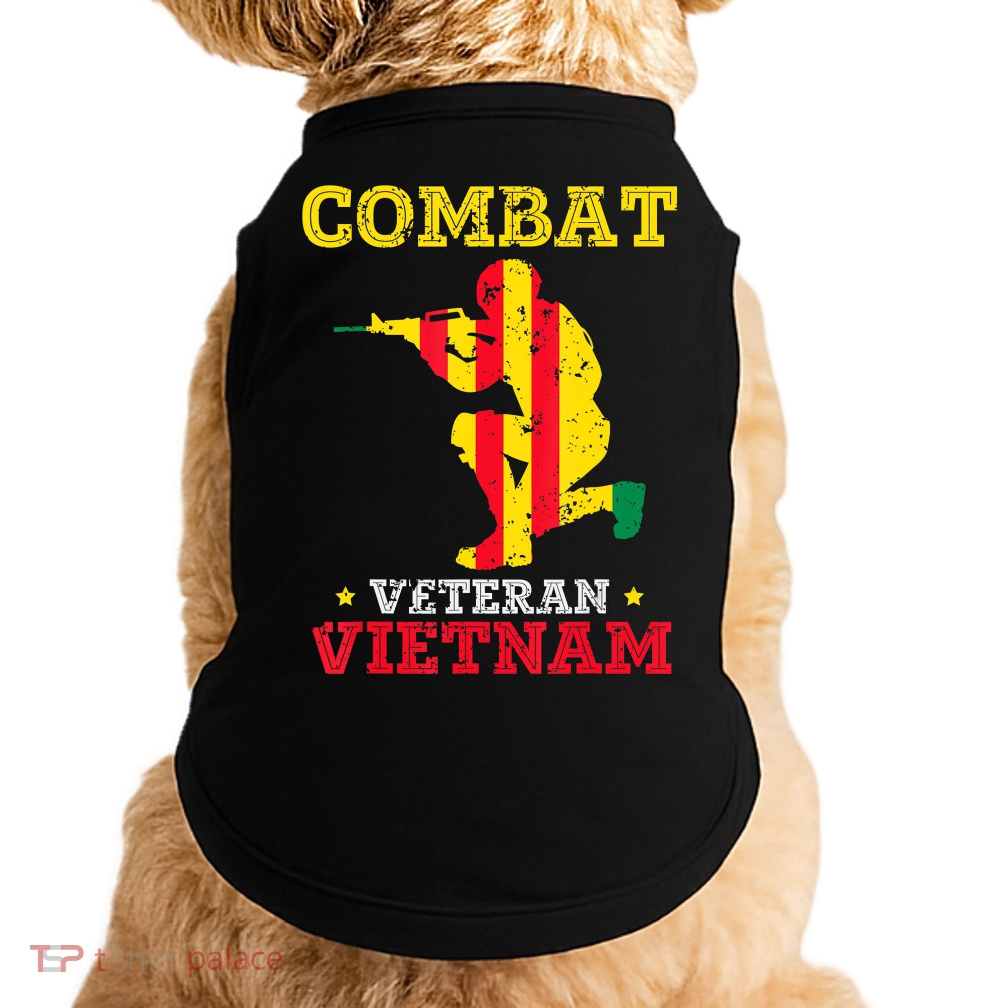 Combat Veteran Vietnam Retired Patriotic Doggie Tank