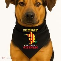 Combat Veteran Vietnam Retired Patriotic USA-Made Doggie Bandana thumb 1