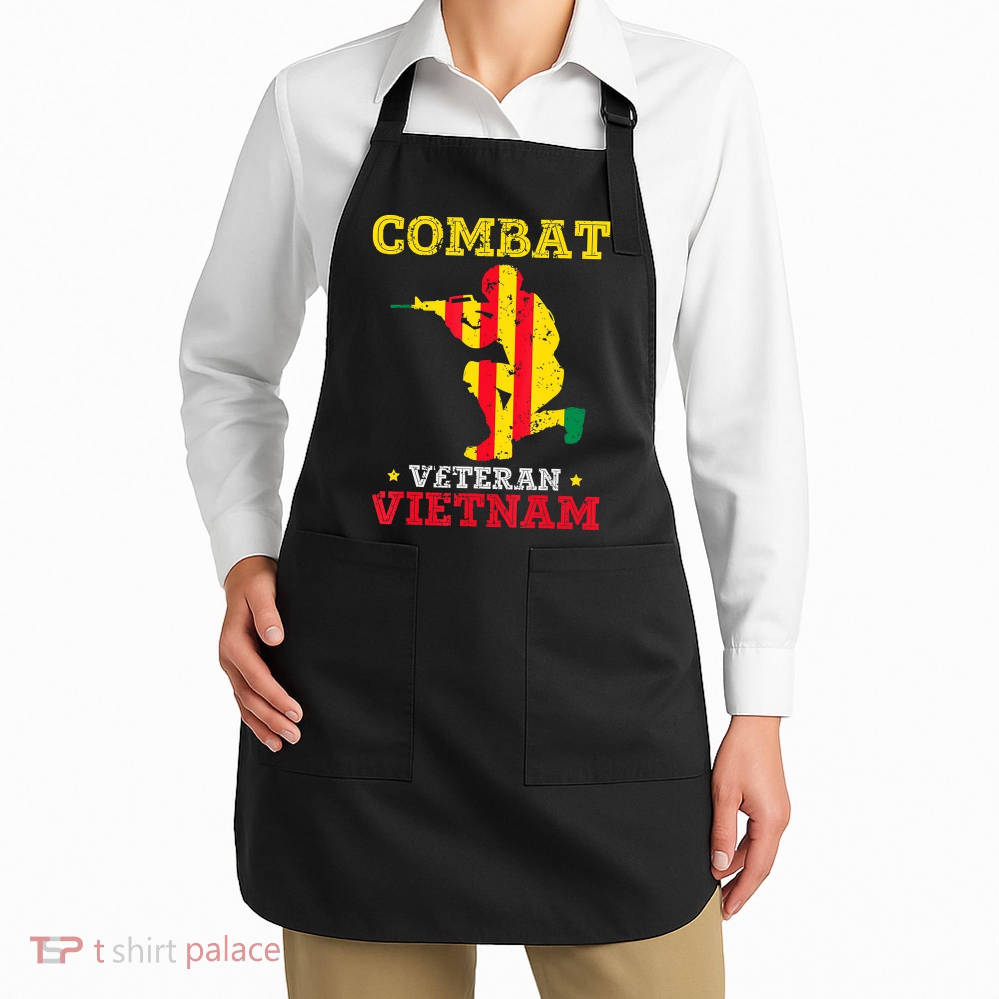 Combat Veteran Vietnam Retired Patriotic Apron
