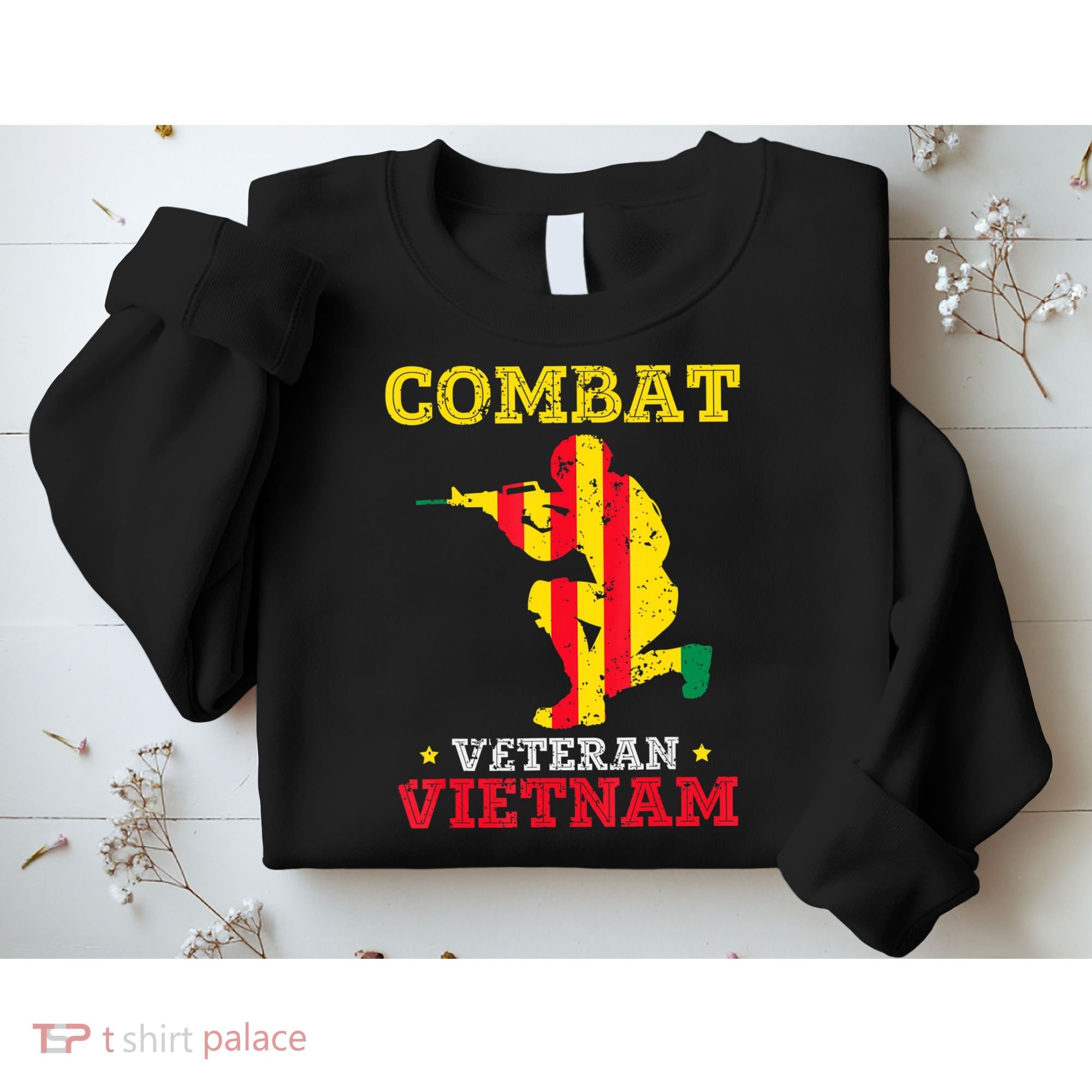 Combat Veteran Vietnam Retired Patriotic Sweatshirt