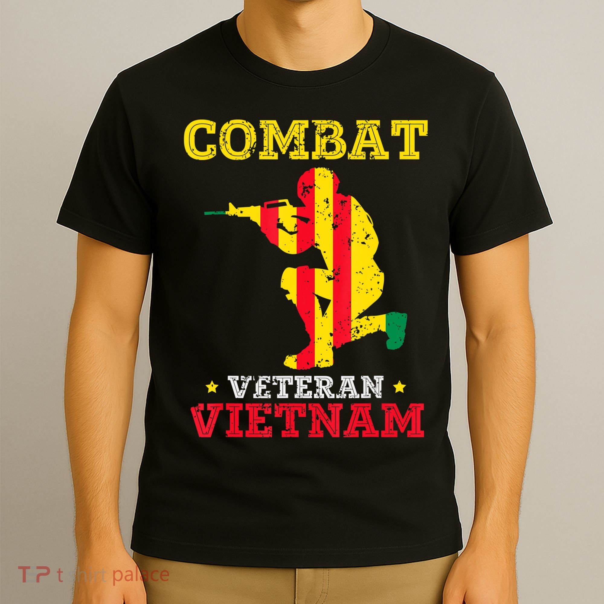 Combat Veteran Vietnam Retired Patriotic T-Shirt
