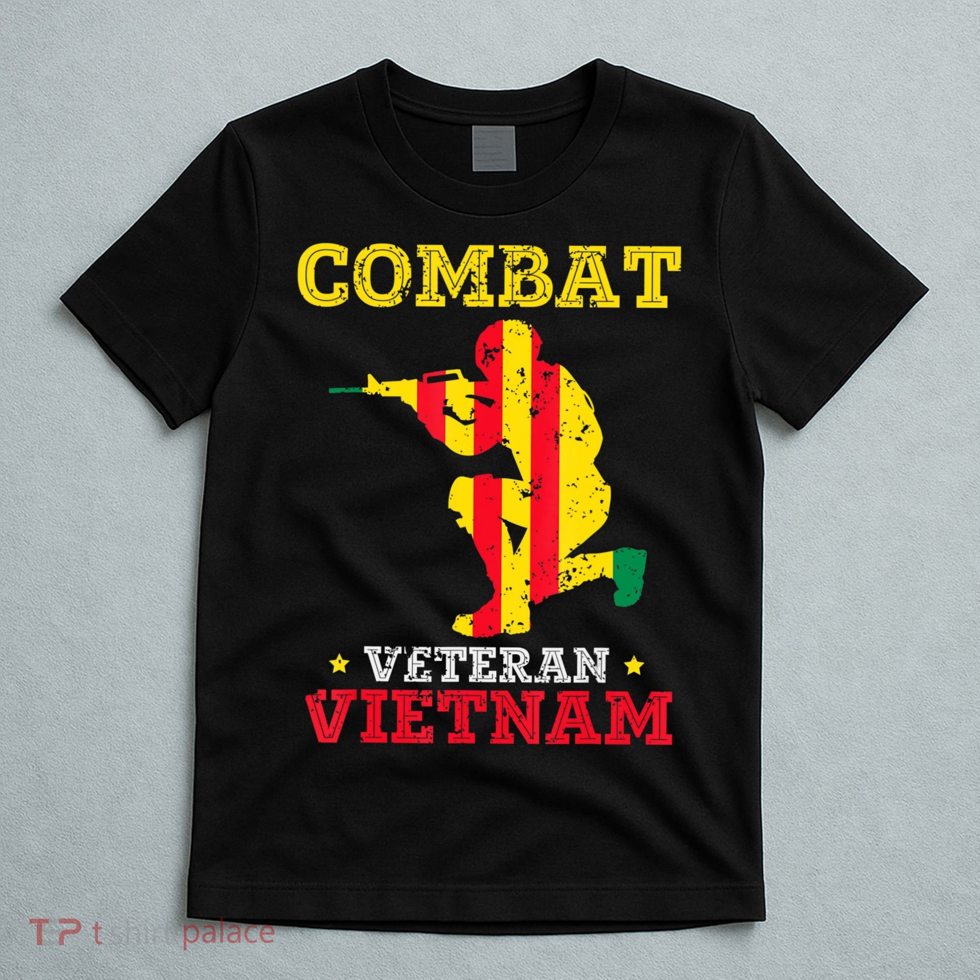 Combat Veteran Vietnam Retired Patriotic T-Shirt