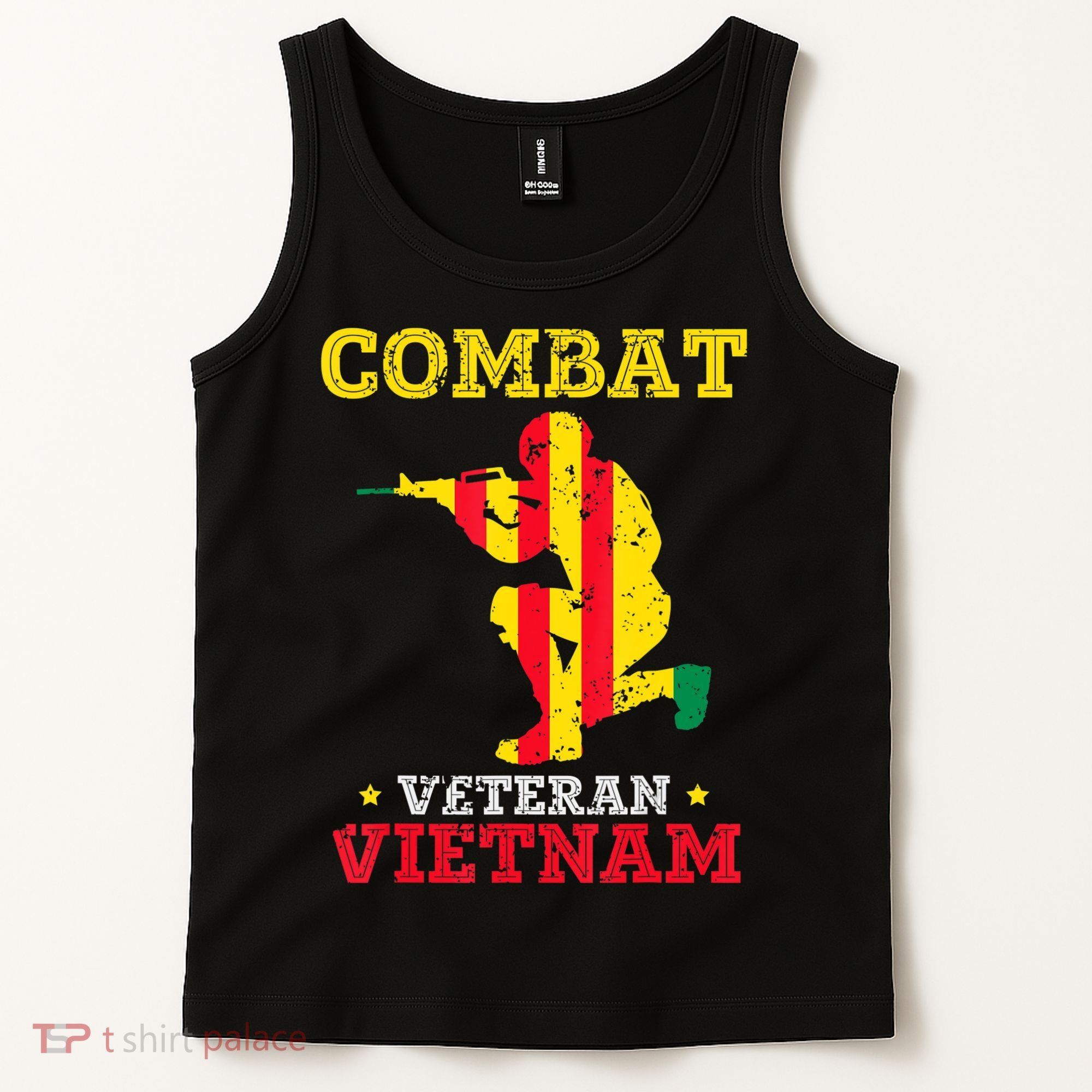 Combat Veteran Vietnam Retired Patriotic Tank Top