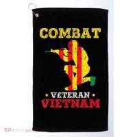 Combat Veteran Vietnam Retired Patriotic Golf Towel thumb 0