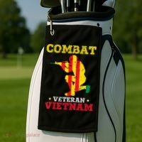 Combat Veteran Vietnam Retired Patriotic Golf Towel thumb 2
