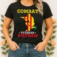 Combat Veteran Vietnam Retired Patriotic Women's T-Shirt thumb 2