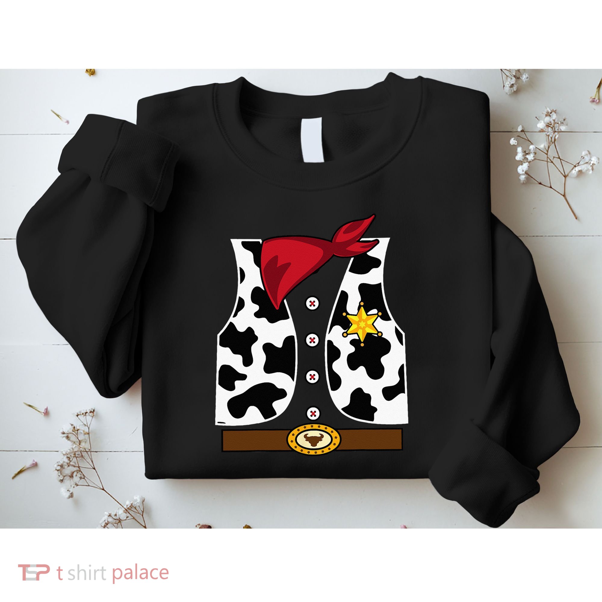 Cowboy Vest Western Sheriff Costume Cool Easy Halloween Gift Sweatshirt
