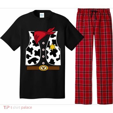 Cowboy Vest Western Sheriff Costume Cool Easy Halloween Gift Pajama Set