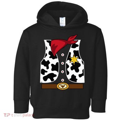 Cowboy Vest Western Sheriff Costume Cool Easy Halloween Gift Toddler Hoodie