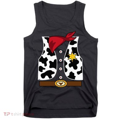 Cowboy Vest Western Sheriff Costume Cool Easy Halloween Gift Tank Top