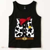 Cowboy Vest Western Sheriff Costume Cool Easy Halloween Gift Tank Top thumb 2