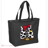 Cowboy Vest Western Sheriff Costume Cool Easy Halloween Gift Tote Bag thumb 2