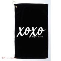 Cute Valentine X O X O Hugs And Kisses Golf Towel thumb 0