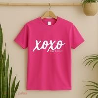 Cute Valentine X O X O Hugs And Kisses T-Shirt thumb 2
