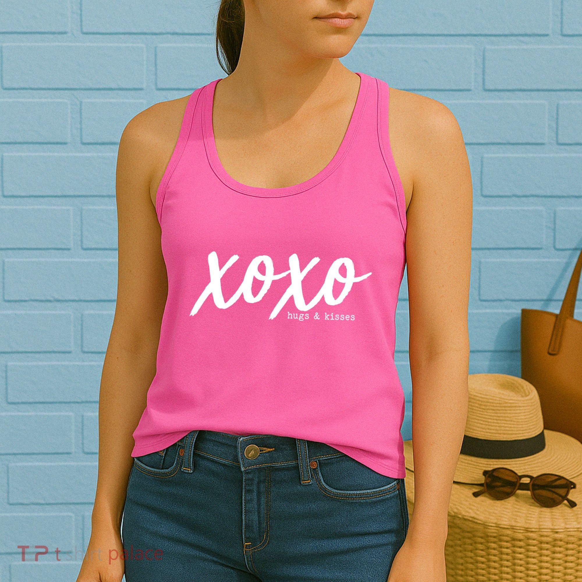 Cute Valentine X O X O Hugs And Kisses Women's Tank Top