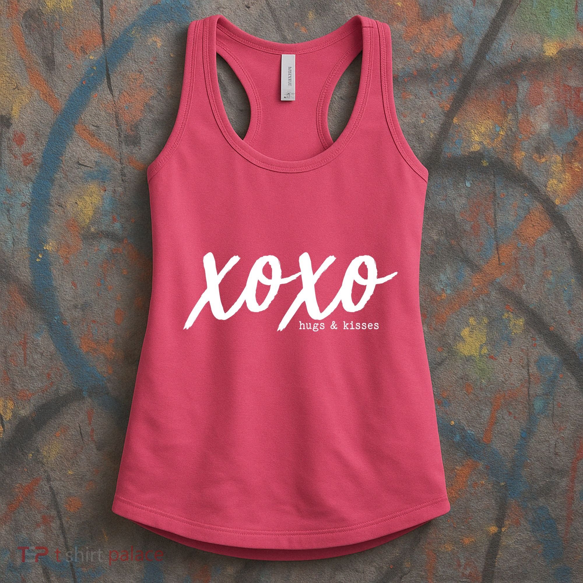 Cute Valentine X O X O Hugs And Kisses Women's Tank Top