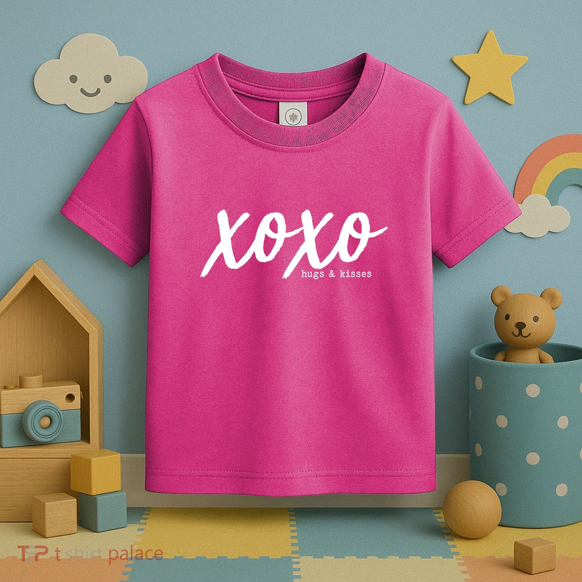 Cute Valentine X O X O Hugs And Kisses Toddler T-Shirt