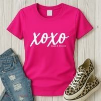 Cute Valentine X O X O Hugs And Kisses Women's T-Shirt thumb 3