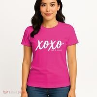 Cute Valentine X O X O Hugs And Kisses Women's T-Shirt thumb 4