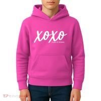 Cute Valentine X O X O Hugs And Kisses Kids Hoodie thumb 4