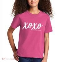 Cute Valentine X O X O Hugs And Kisses Kids T-Shirt thumb 2