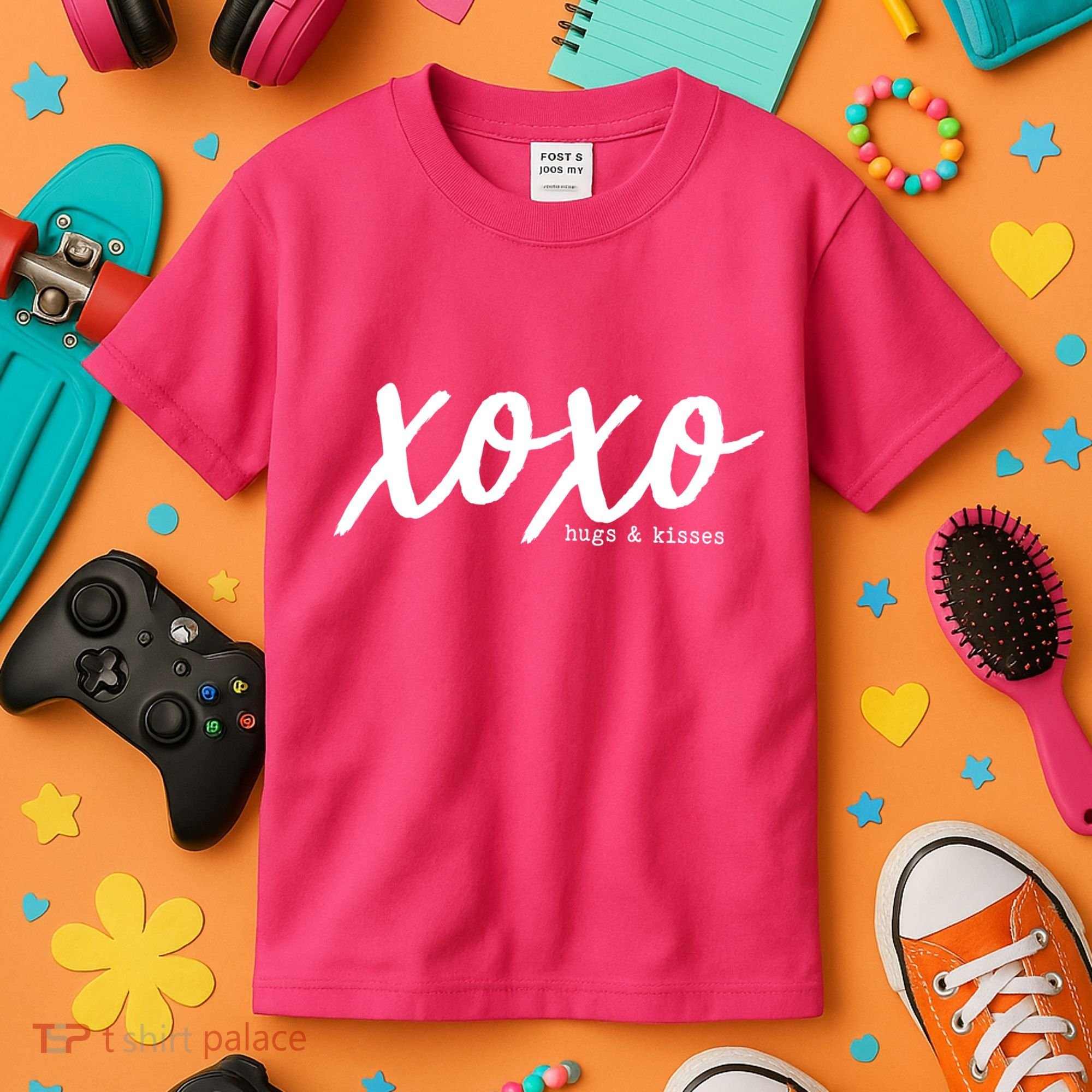 Cute Valentine X O X O Hugs And Kisses Kids T-Shirt