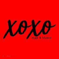 Cute Valentine X O X O Hugs And Kisses Santa Hat thumb 1