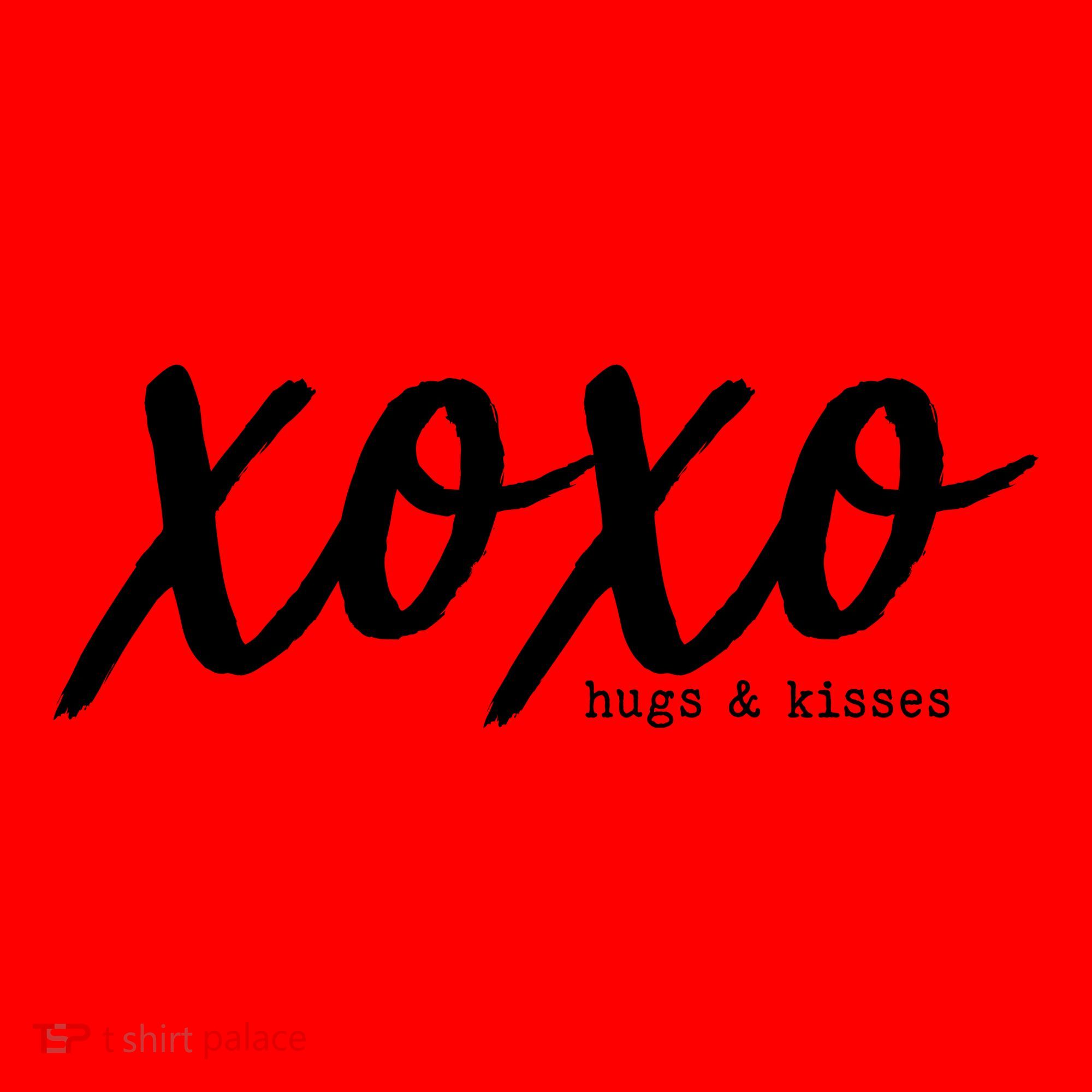 Cute Valentine X O X O Hugs And Kisses Santa Hat