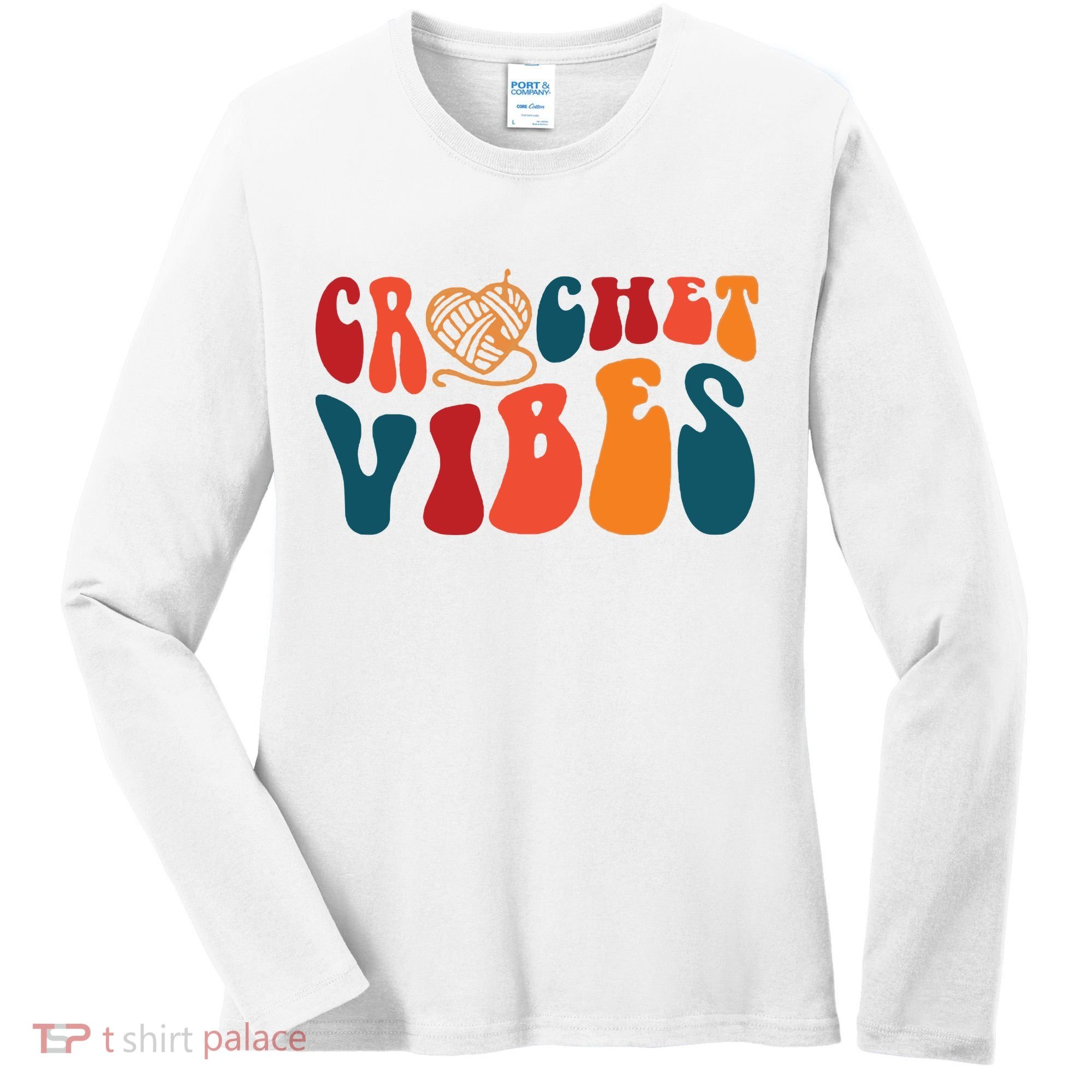 Crochet Vibes Yarn Women's Long Sleeve Shirt