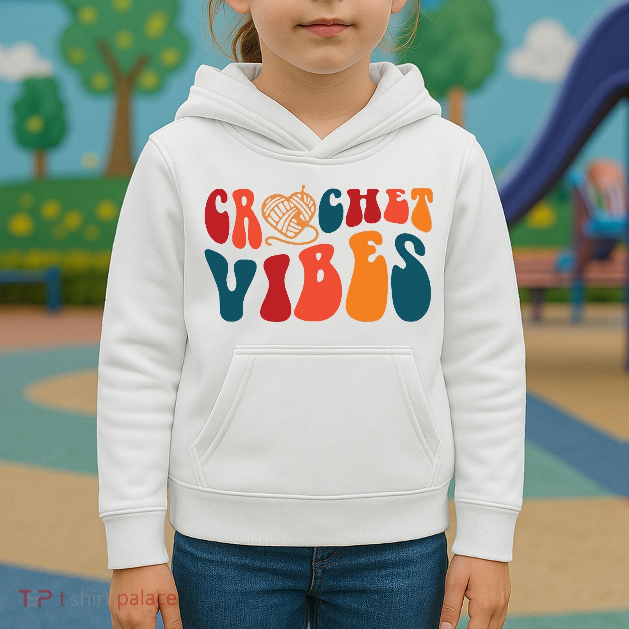 Crochet Vibes Yarn Kids Hoodie
