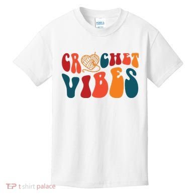 Crochet Vibes Yarn Kids T-Shirt
