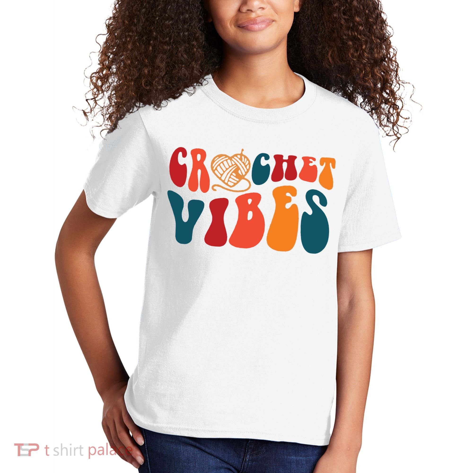 Crochet Vibes Yarn Kids T-Shirt