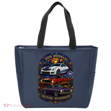 Cruising Woodward 2026 M1 Stained Glass Tote Bag