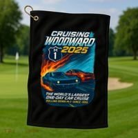 Cruising Woodward 2025 Golf Towel thumb 1