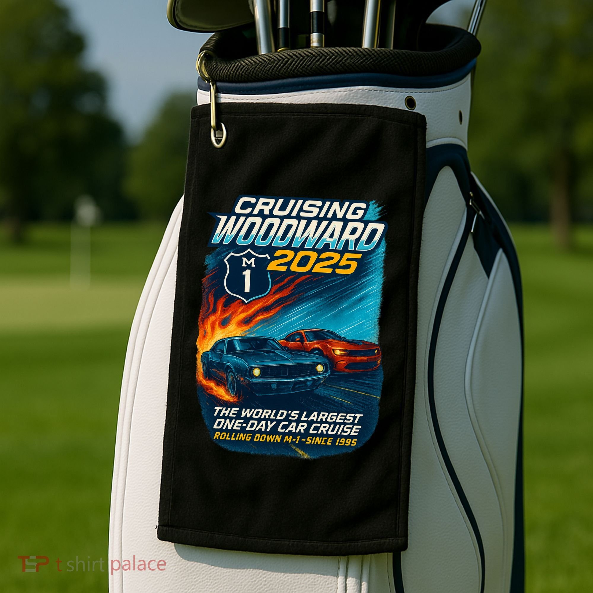 Cruising Woodward 2025 Golf Towel