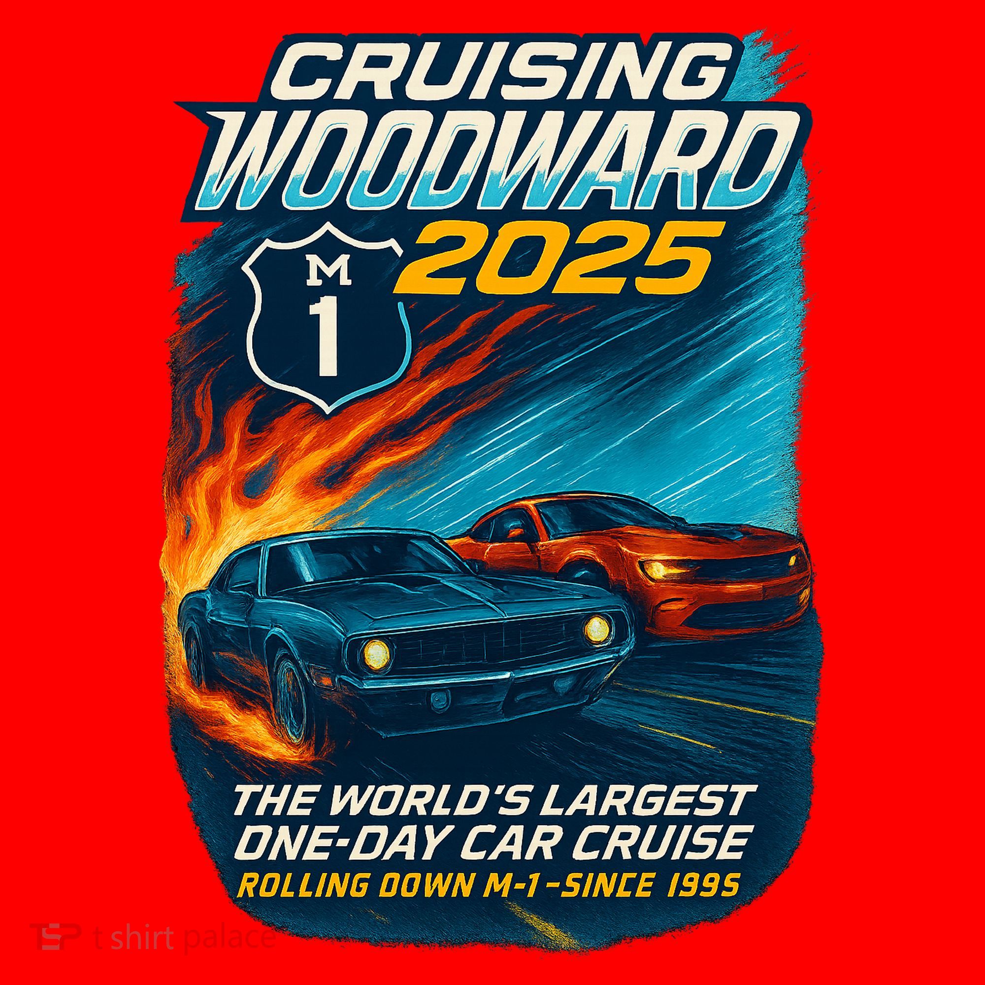 Cruising Woodward 2025 Santa Hat