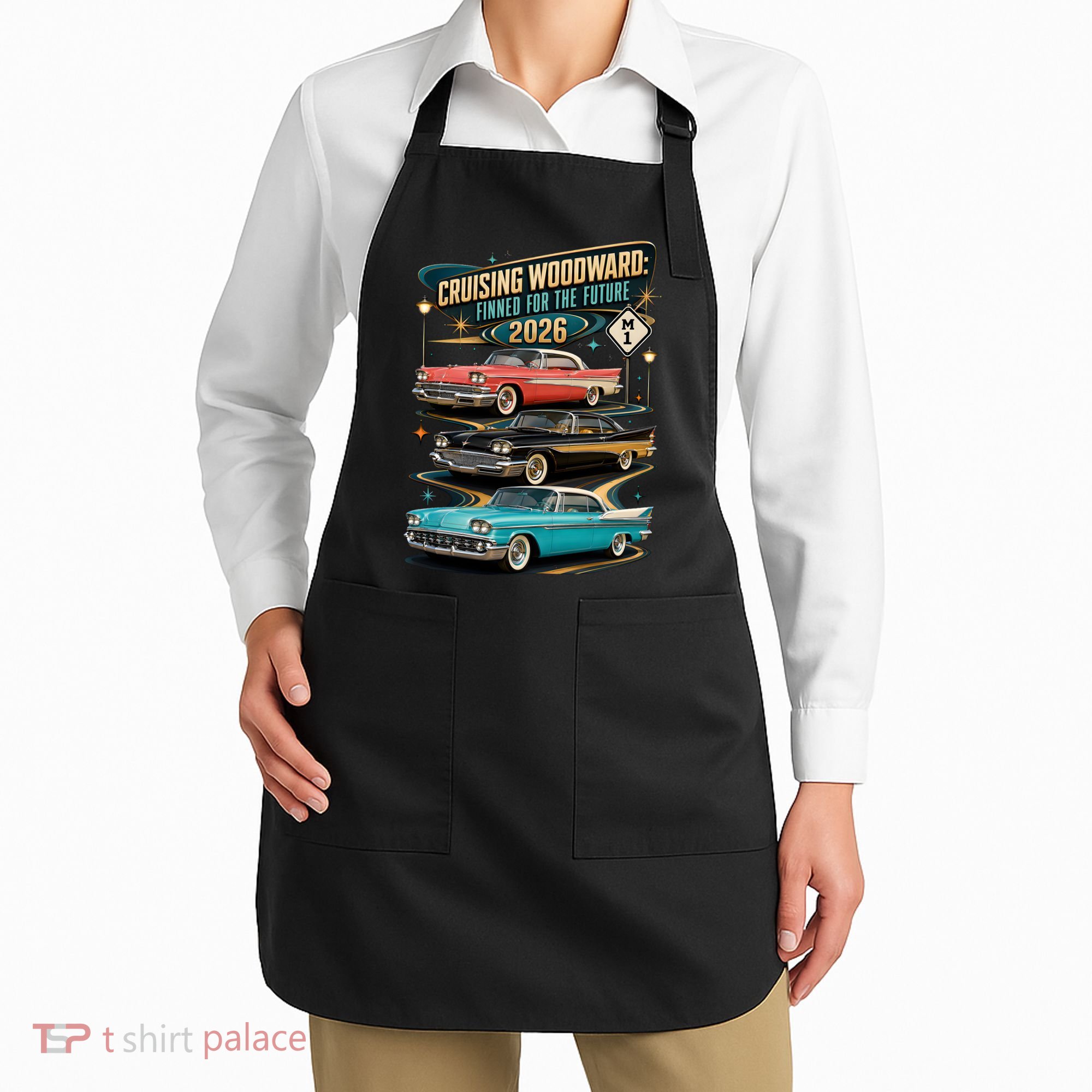 Cruising Woodward 2026 Finned Classic Car Cruise M1 Apron