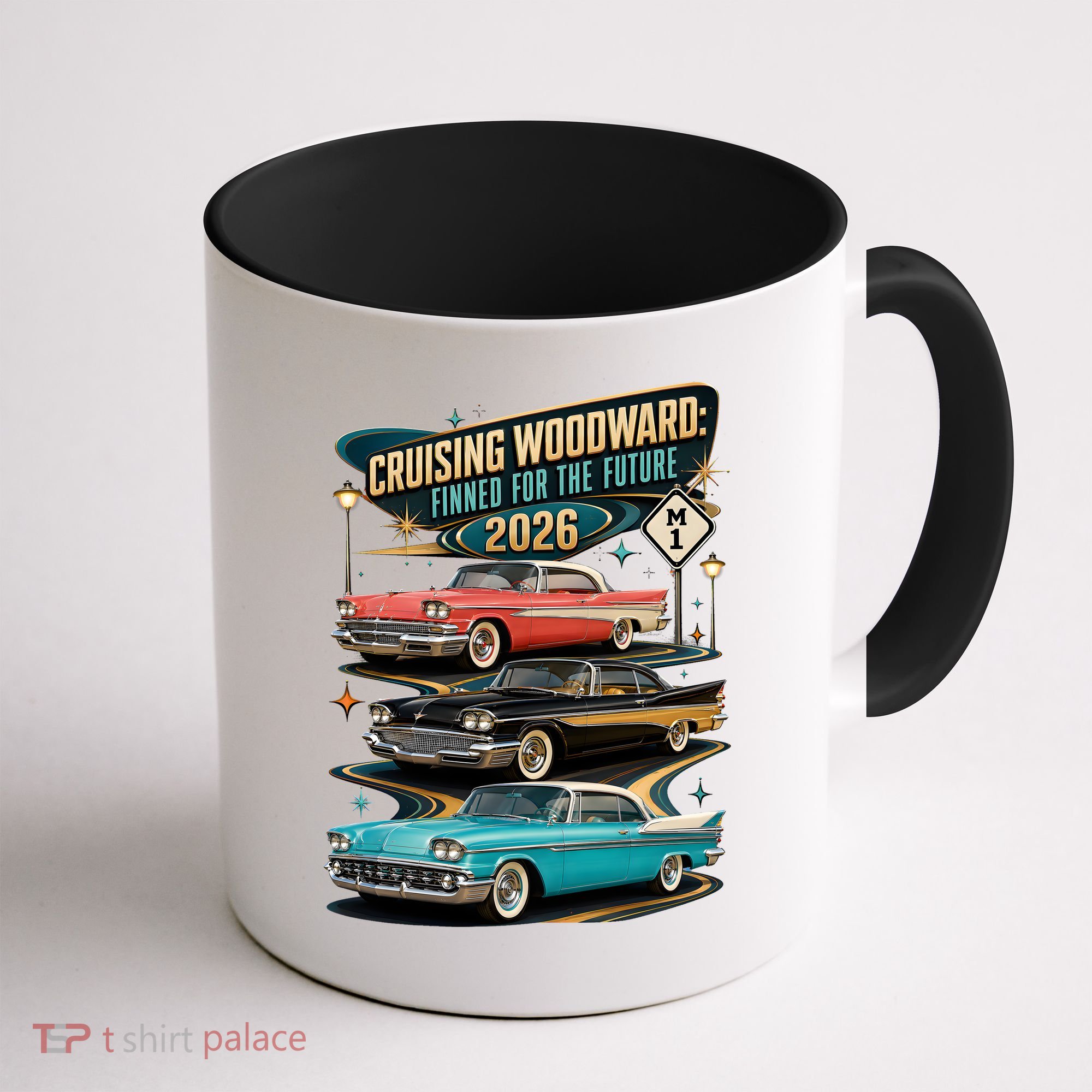 Cruising Woodward 2026 Finned Classic Car Cruise M1 Coffee Mug
