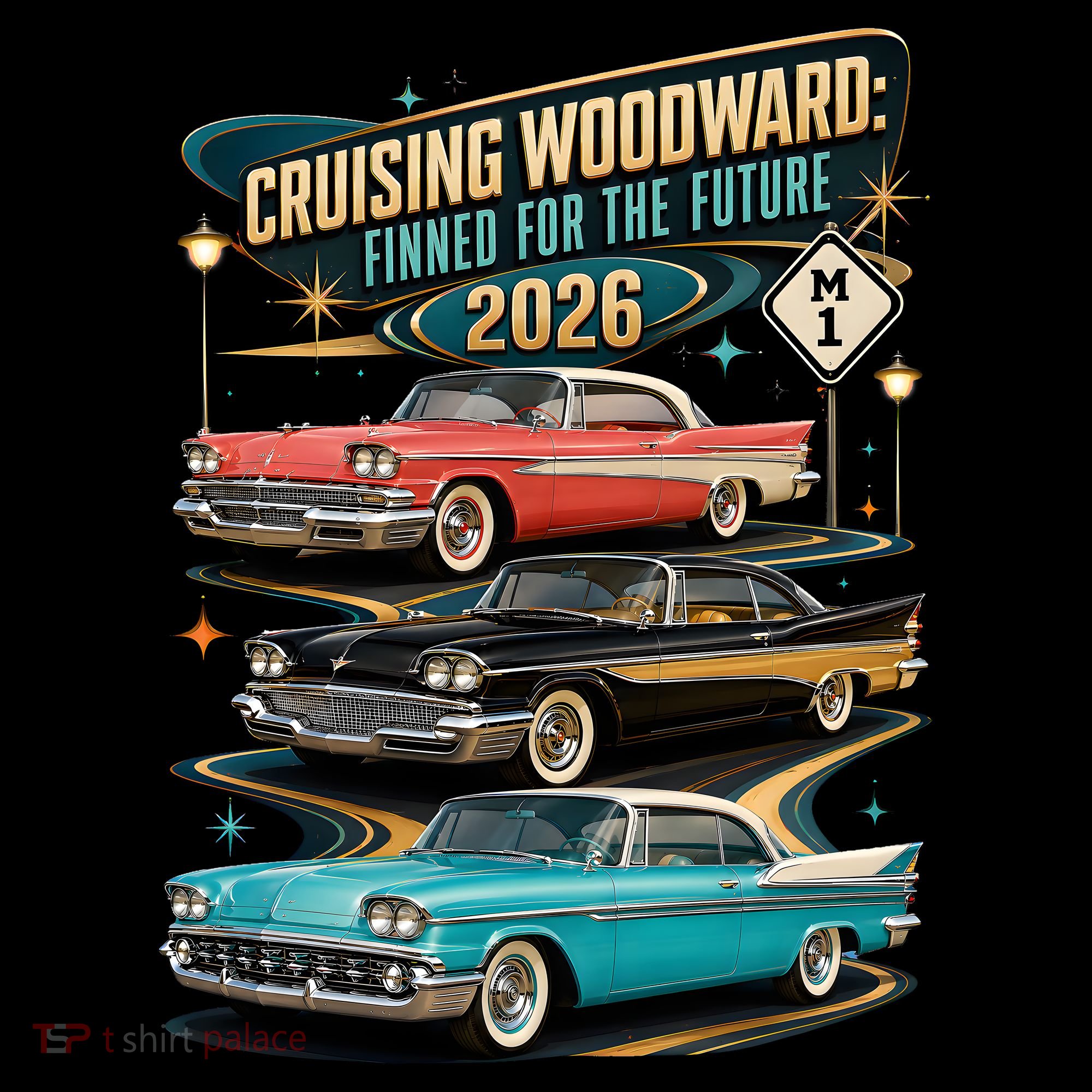 Cruising Woodward 2026 Finned Classic Car Cruise M1 Coffee Mug