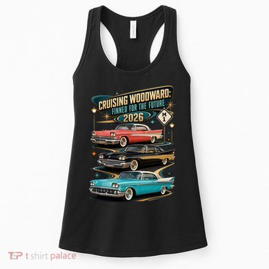 Cruising Woodward 2026 Finned Classic Car Cruise M1 Women's Tank Top