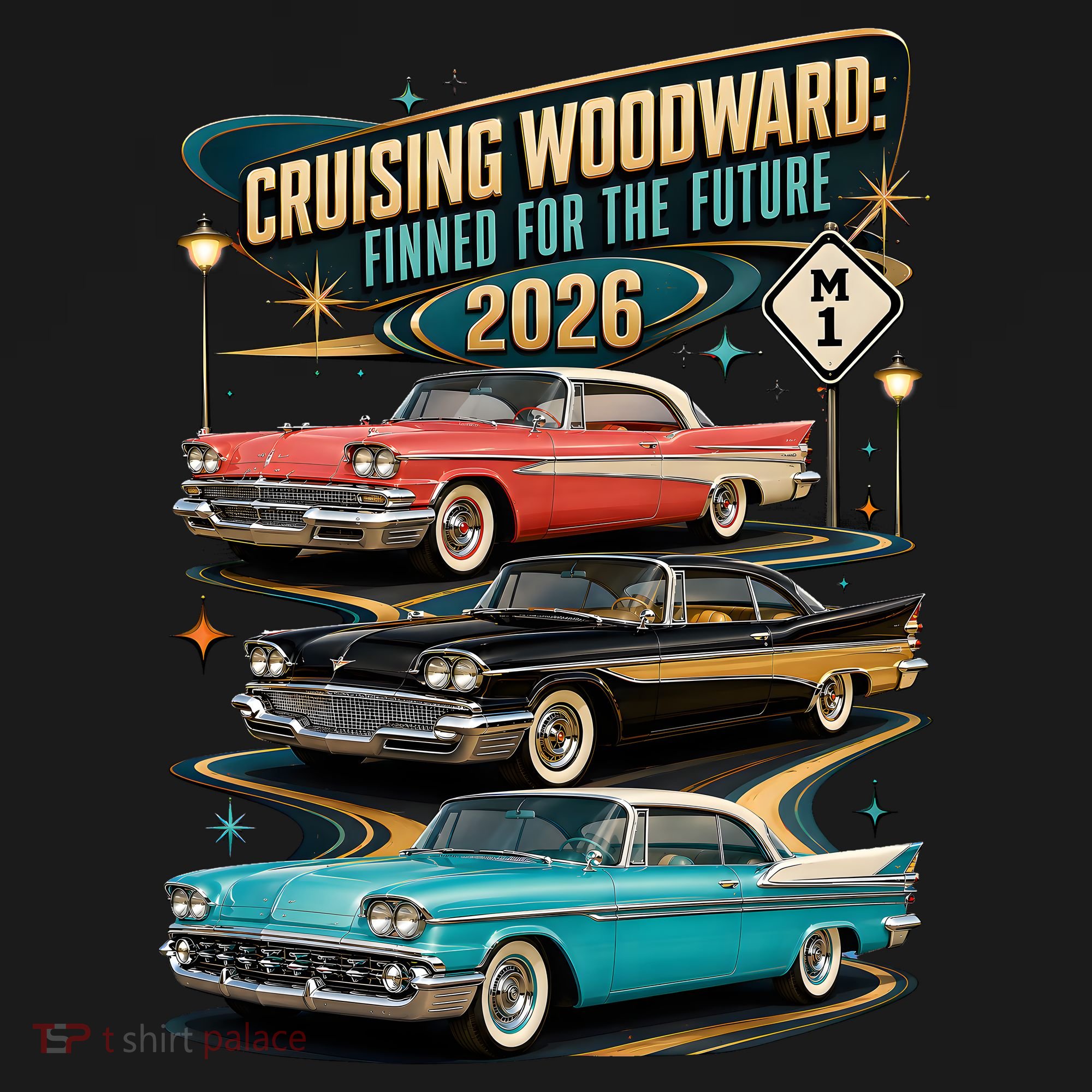 Cruising Woodward 2026 Finned Classic Car Cruise M1 Toddler Hoodie